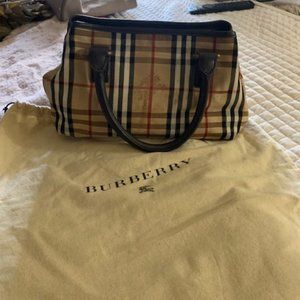 Burberry Small Checked Canvas Tote